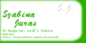 szabina juras business card